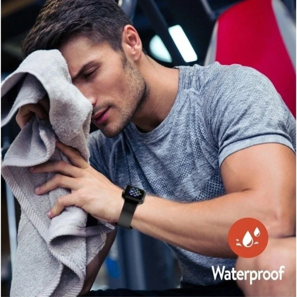 Smart Guard- BumperCase/ WatchBand/ ScreenProtector-‎ Black For 42mm Apple Watch